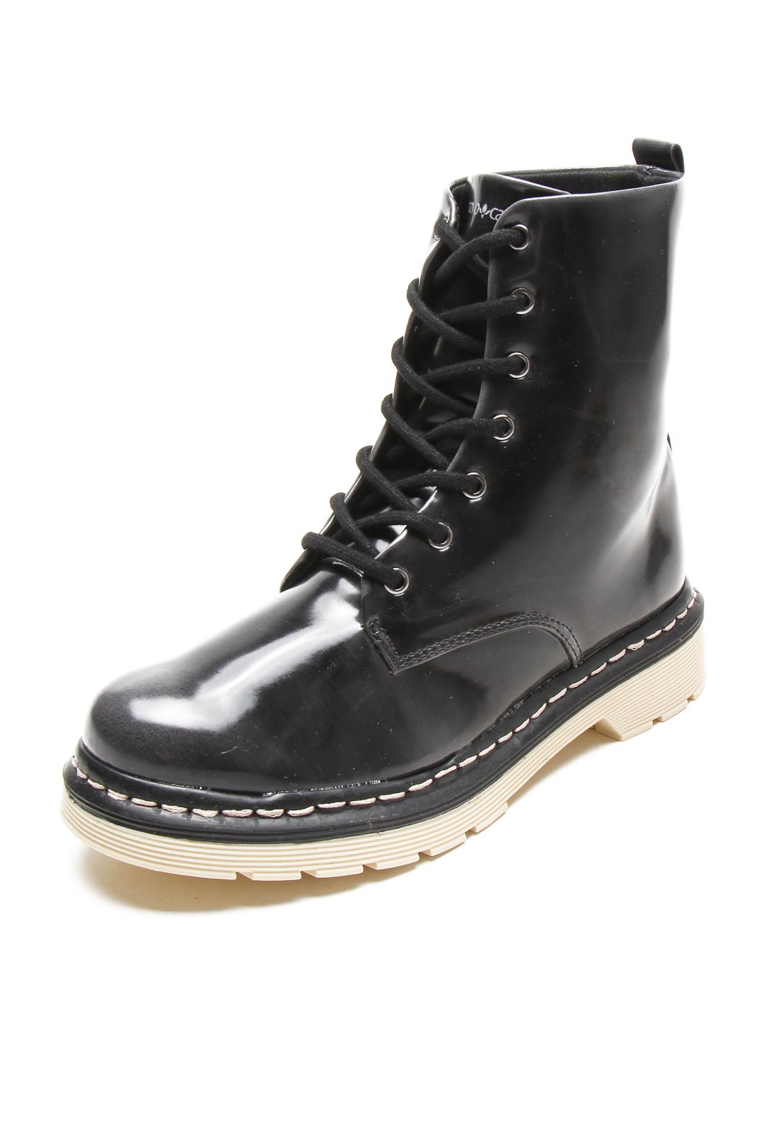 bota coturno cravo & canela lisa feminina